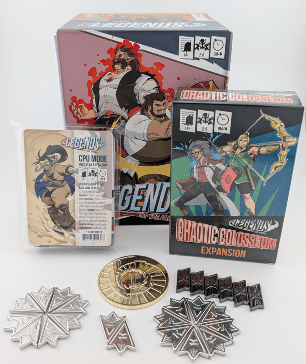 Base game, both expansions, and metal coins