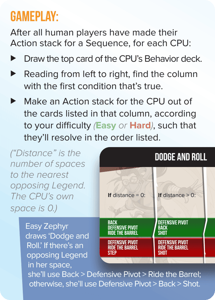 Solo rules card 2